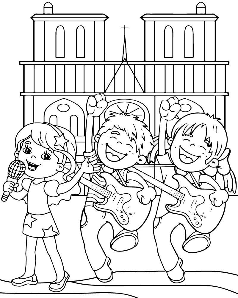 Francophonie Day Children’s Activities Coloring Page