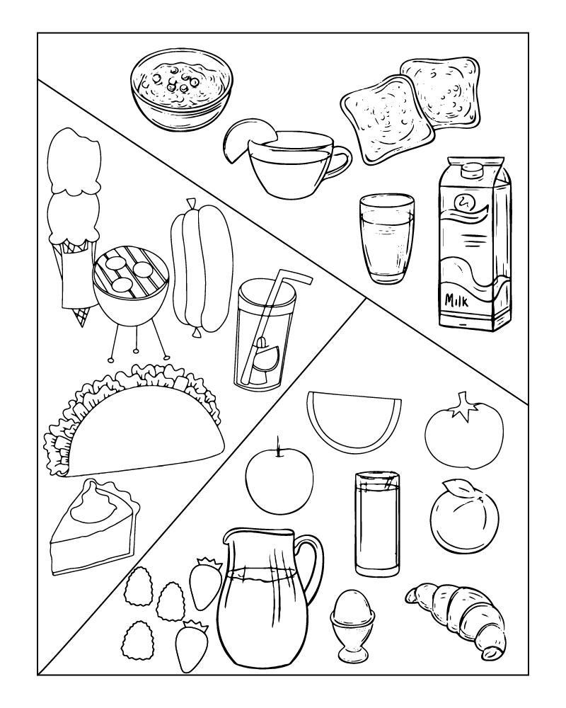 Free Coloring Sheet Food Group