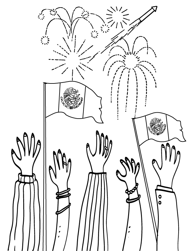 Fun Mexican Independence Day Coloring Image