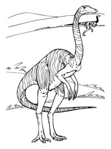Gallimimus Coloring Page