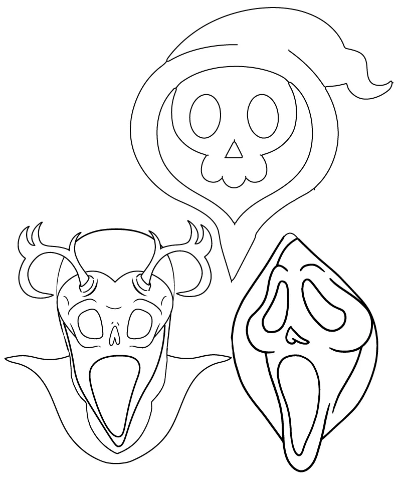 Ghost Face Drawing