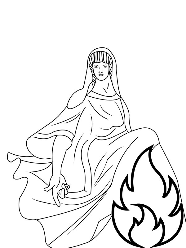 Goddess Hestia and Big Flame