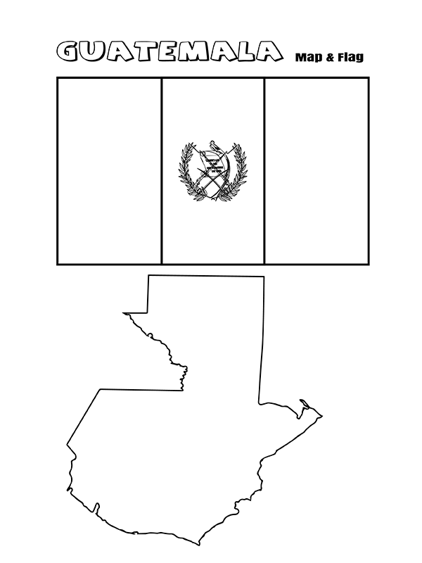 Guatemala Flag and Map