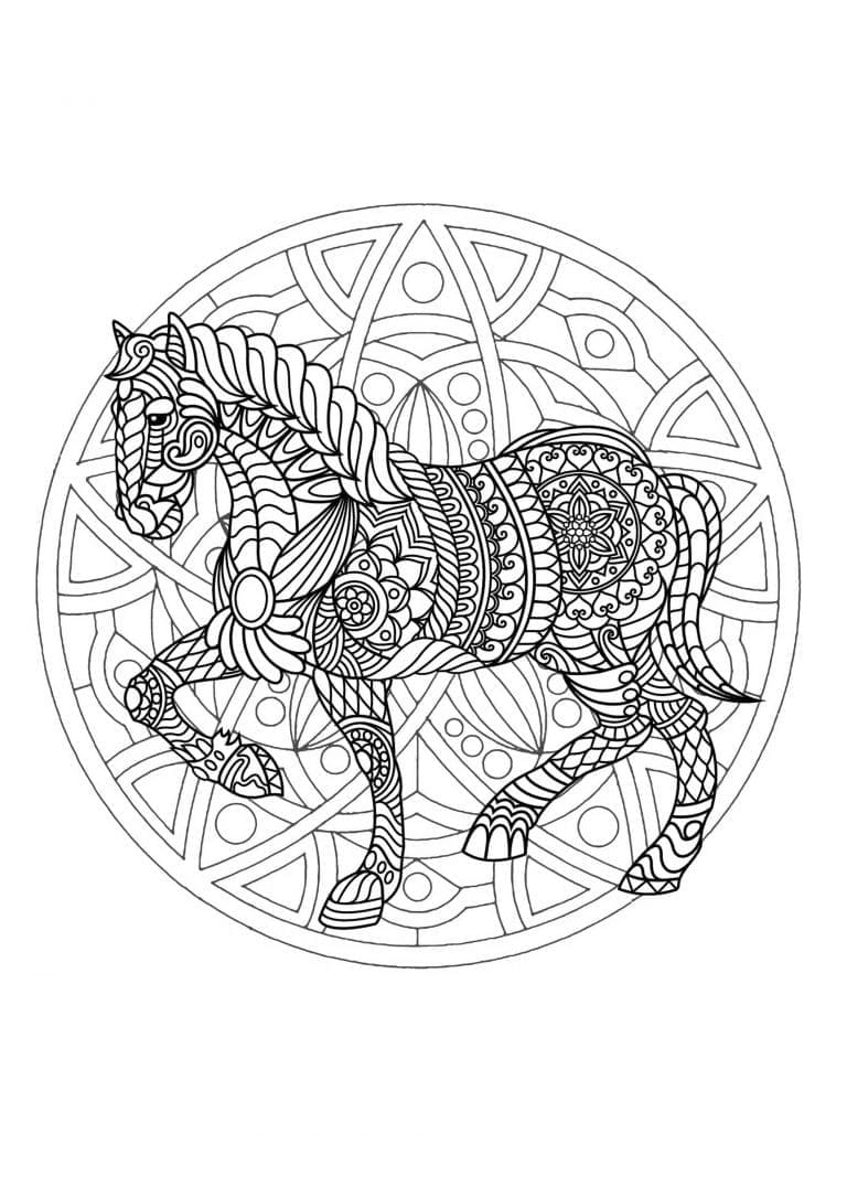 Horse Animal Mandala