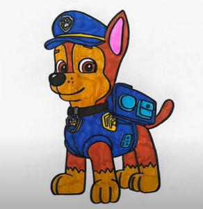 How To Draw Chase from Paw Patrol