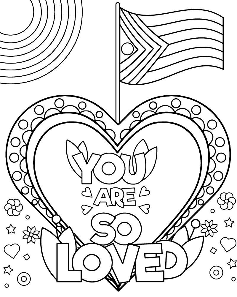 Inclusive Pride Coloring Page