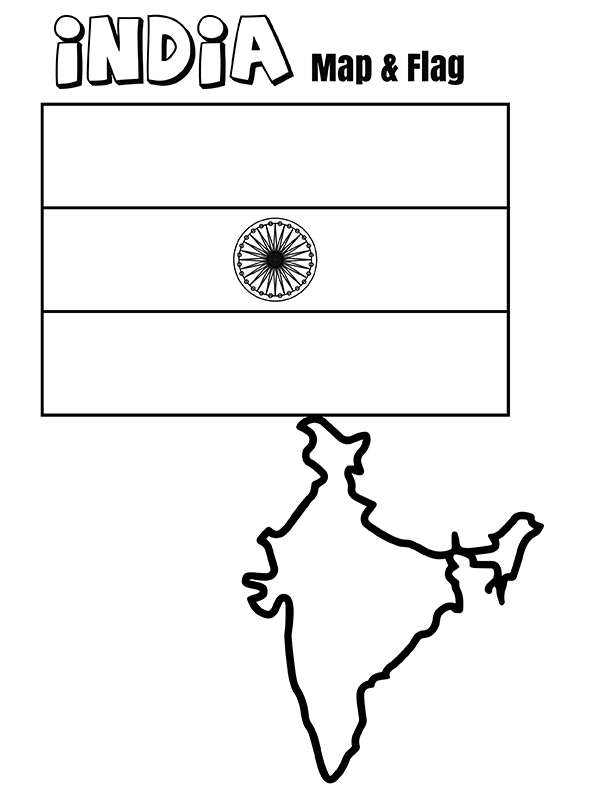 India Flag and Map