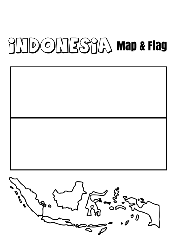 Indonesia Flag and Map