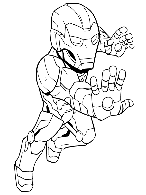 Iron Man Lego Avengers Coloring Page