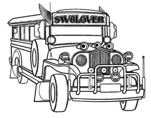 Jeepney Coloring Page