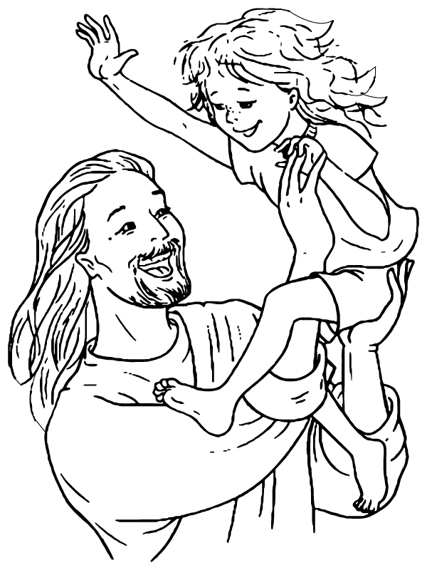 Jesus Christ Playing with a Child