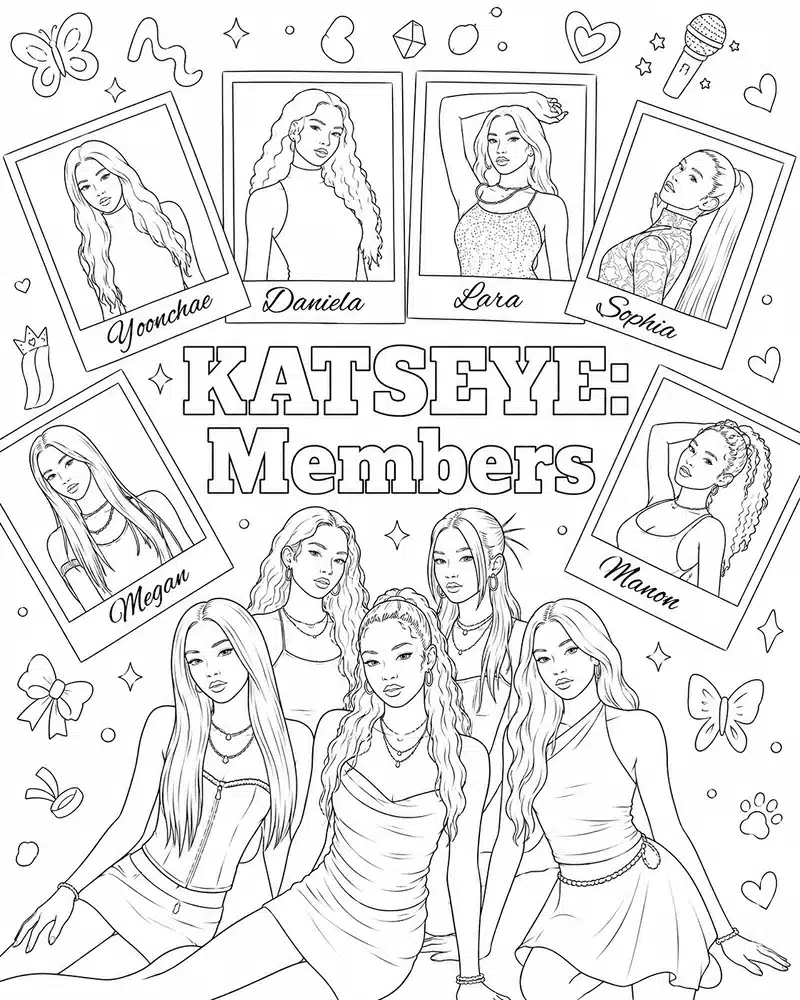 KATSEYE Coloring Pages