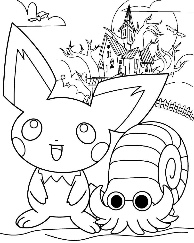 Kawaii Pokemon Coloring Templates