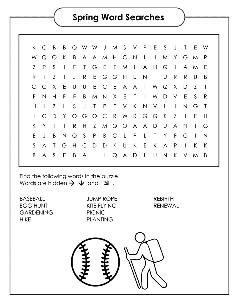 Learn Spring Word Searches