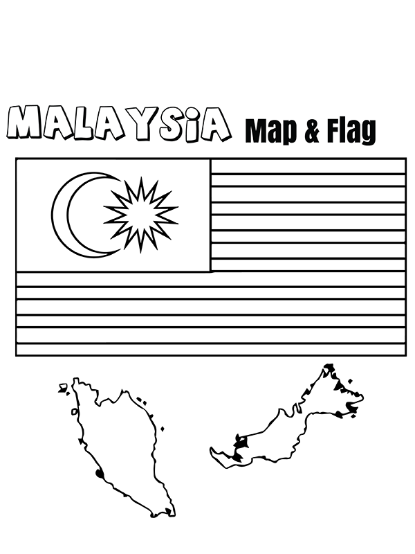Malaysia Flag and Map