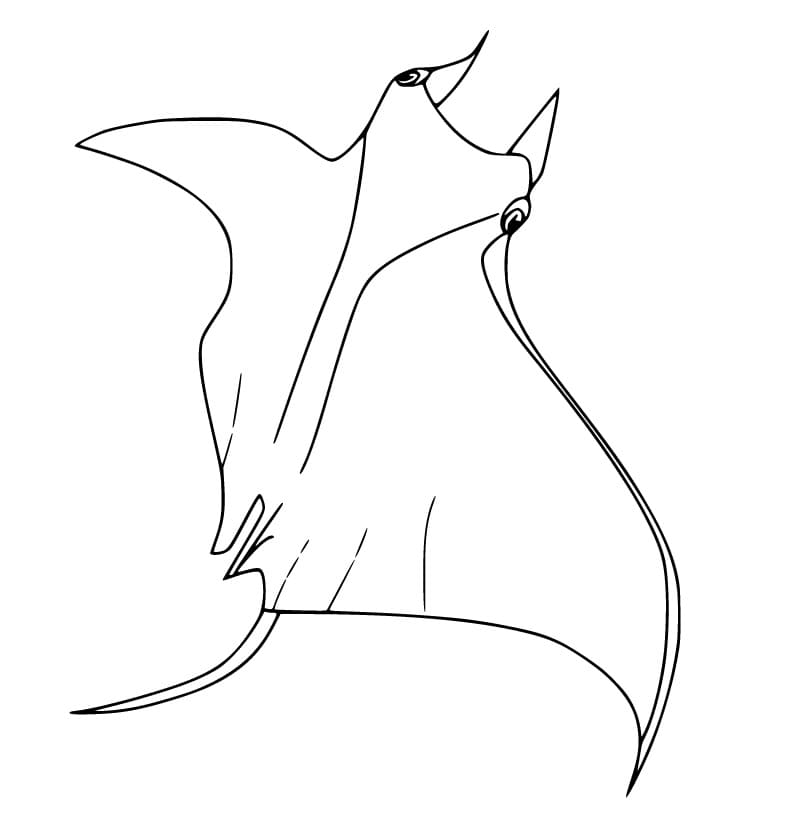 Manta Ray Coloring Page