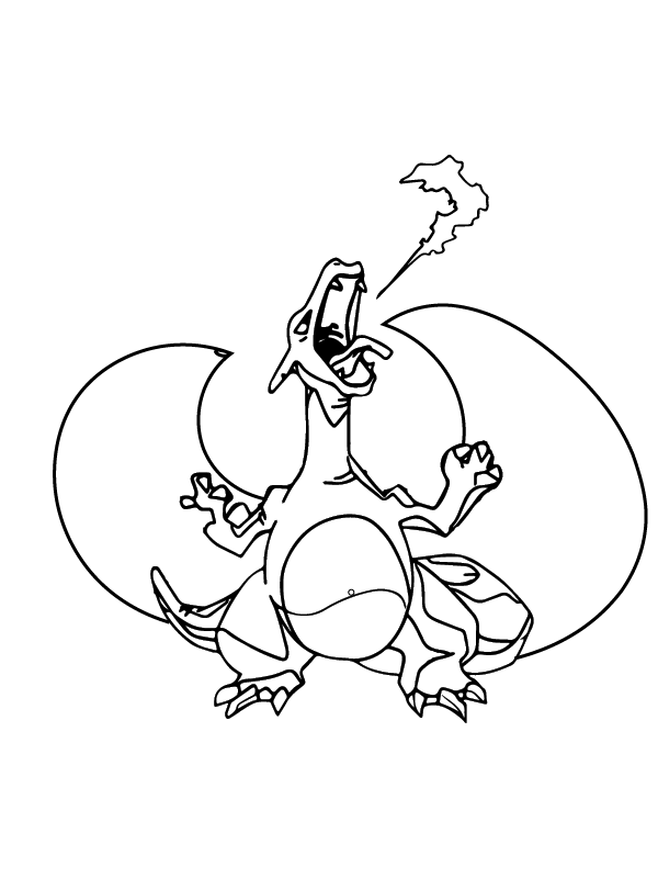 Mega Charizard Y Pokemon Mega Evolution Coloring Page