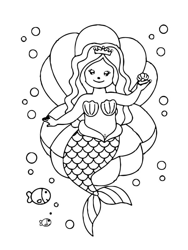 Mermaid Sitting on Shell