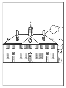 Desenho de Mount Vernon para colorir