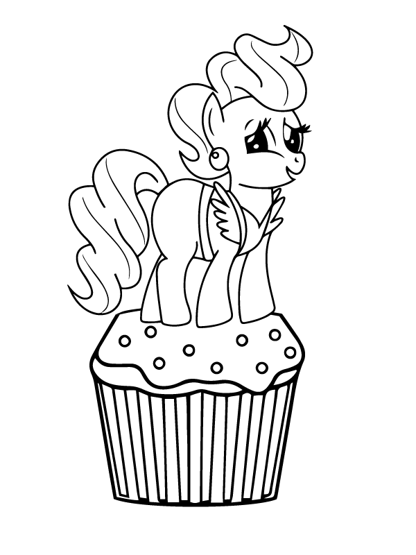 Mrs. Cake on the Top of Cupcake in My Little Pony