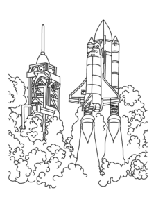 Nasa Rocket Coloring Page