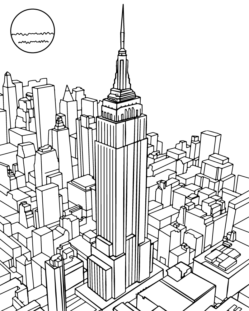 New York coloring page-12