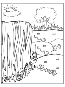 Desenho de Cataratas do Niágara para colorir