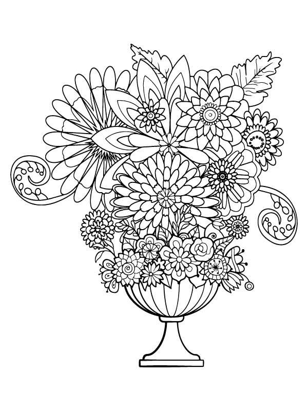 Perfect Flowers Coloring Page