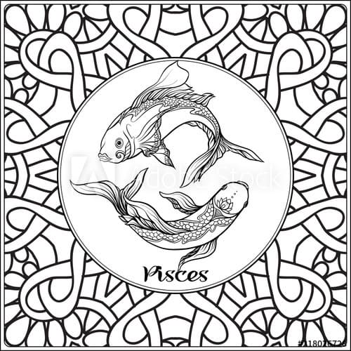 Pisces Coloring Page