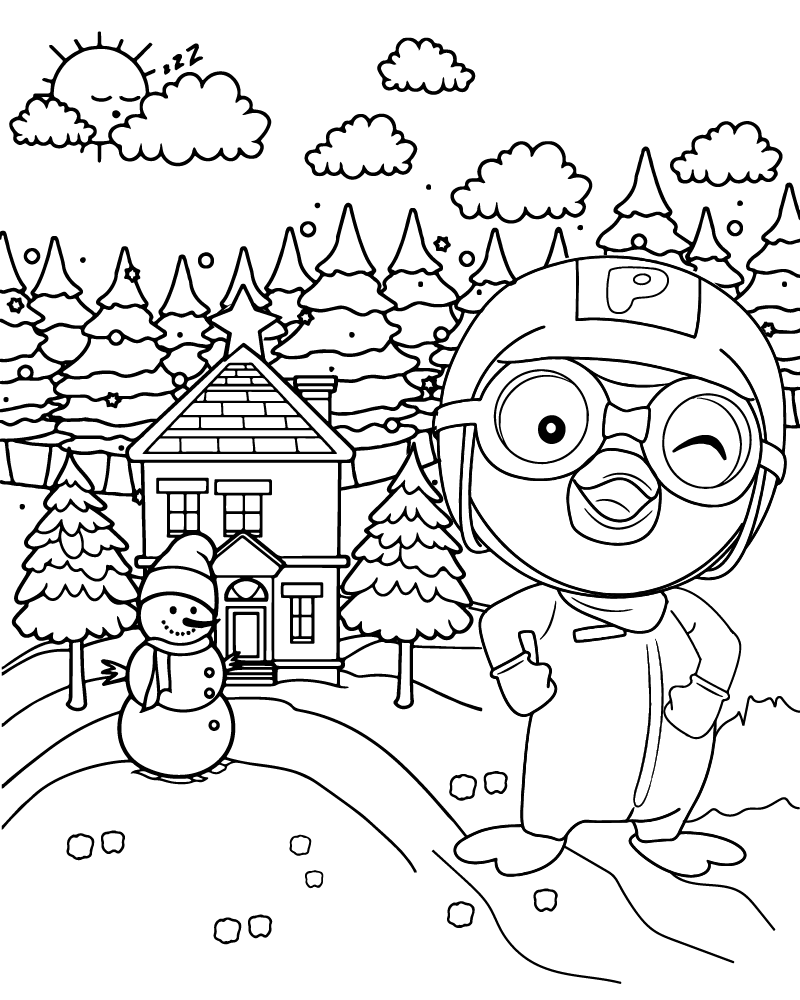 Pororo Snow Scenes