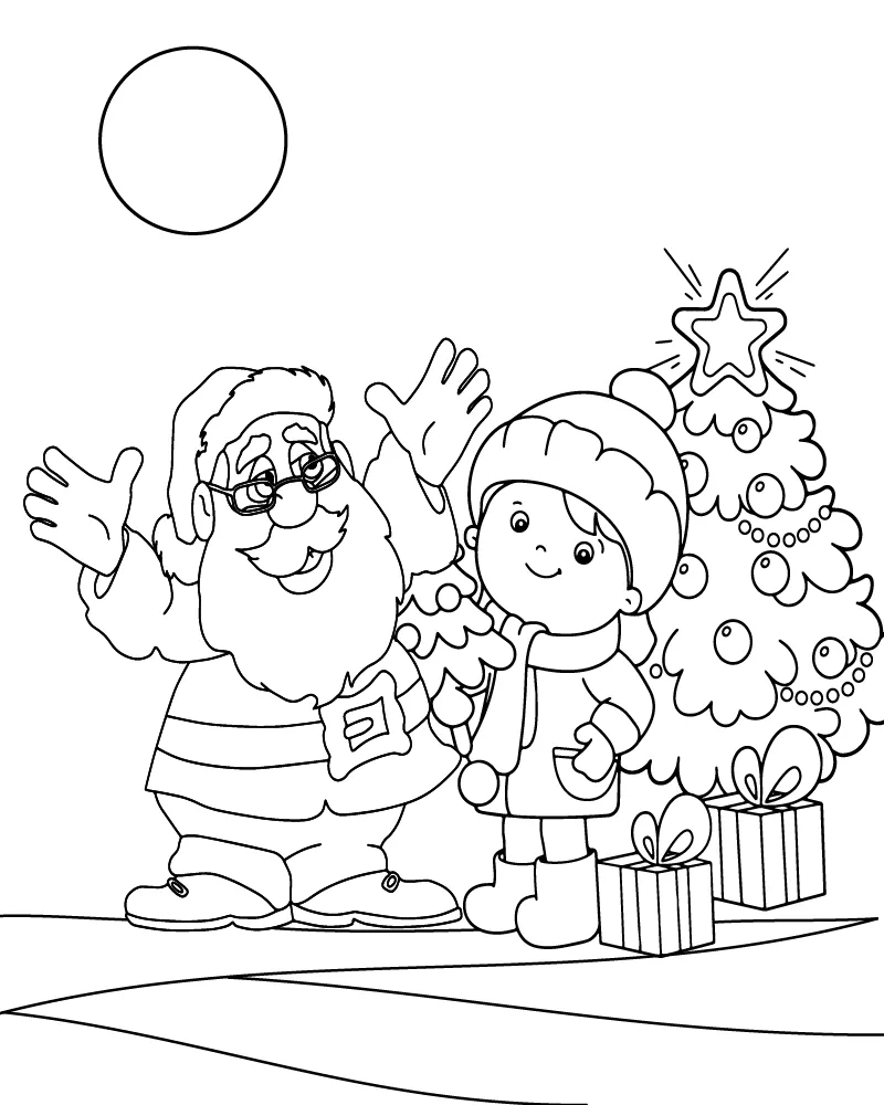 Adretter Weihnachtsmann mit Sonnenbrille