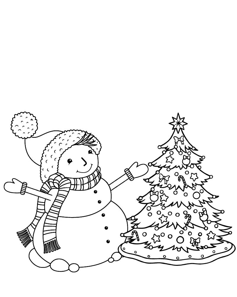 adretter Schneemann mit Schal