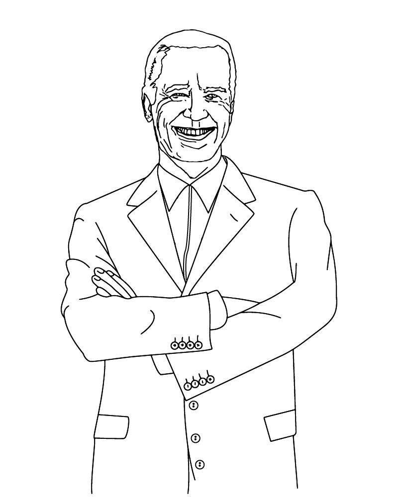 President Joe Biden Smiling Printable