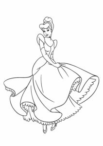 Desenho de princesa para colorir