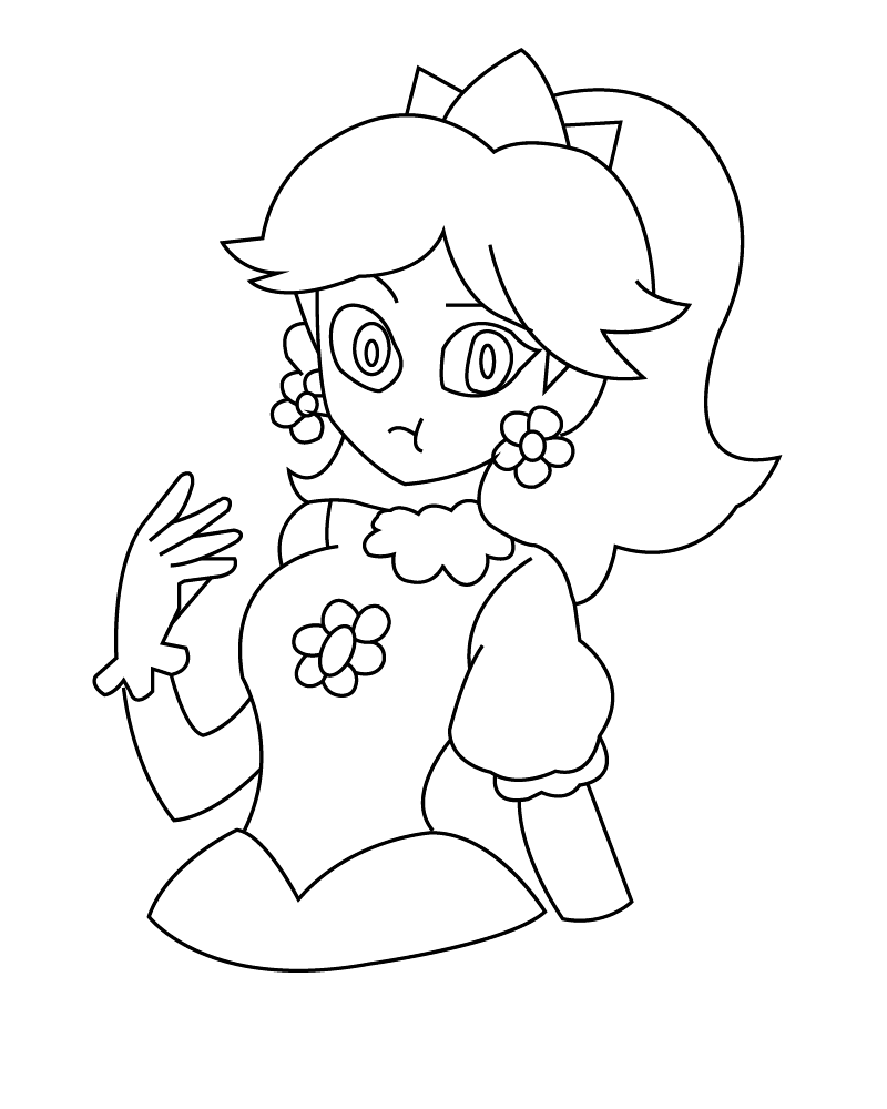 Princess Daisy Angry Face