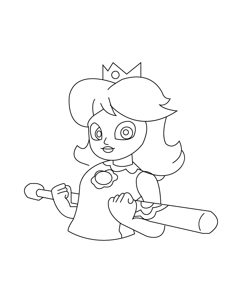 Princess Daisy Holding a Bat