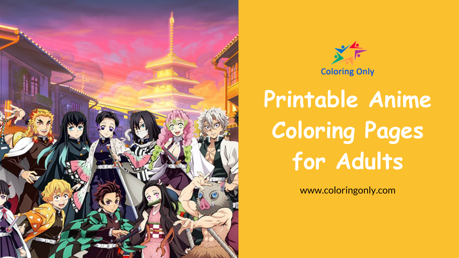 Printable Anime Coloring Pages for Adults