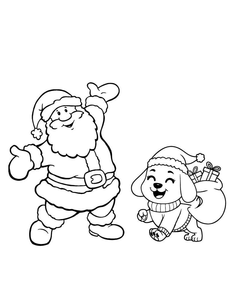 Printable Christmas Dog
