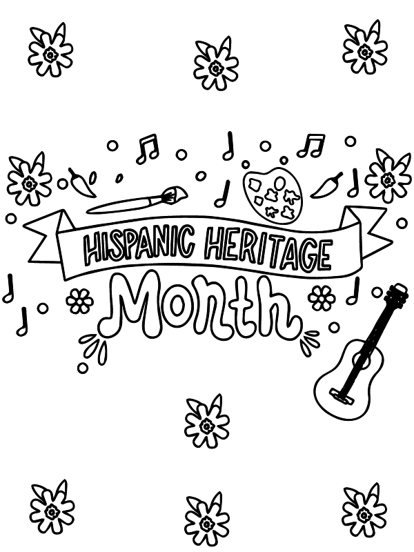 Mês da Herança Hispânica para Impressão