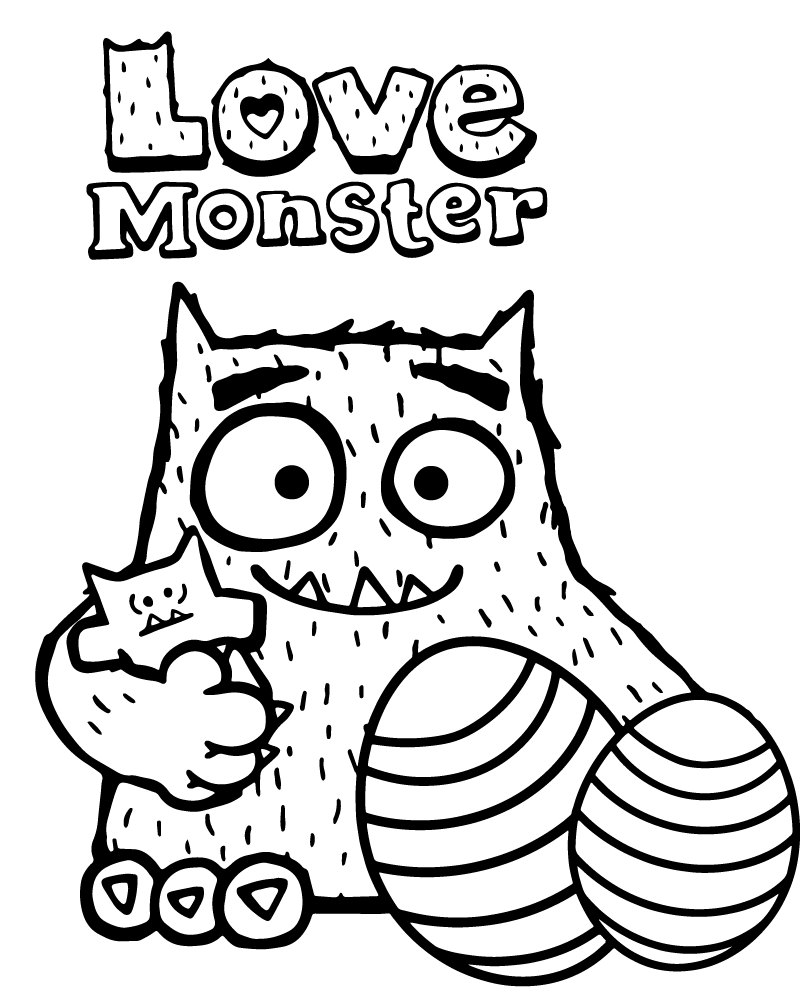 Printable Love Monster