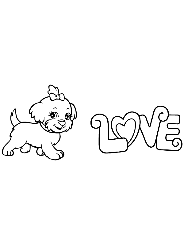 Puppy with Love Design Printable