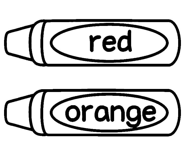 Red And Orange Crayons