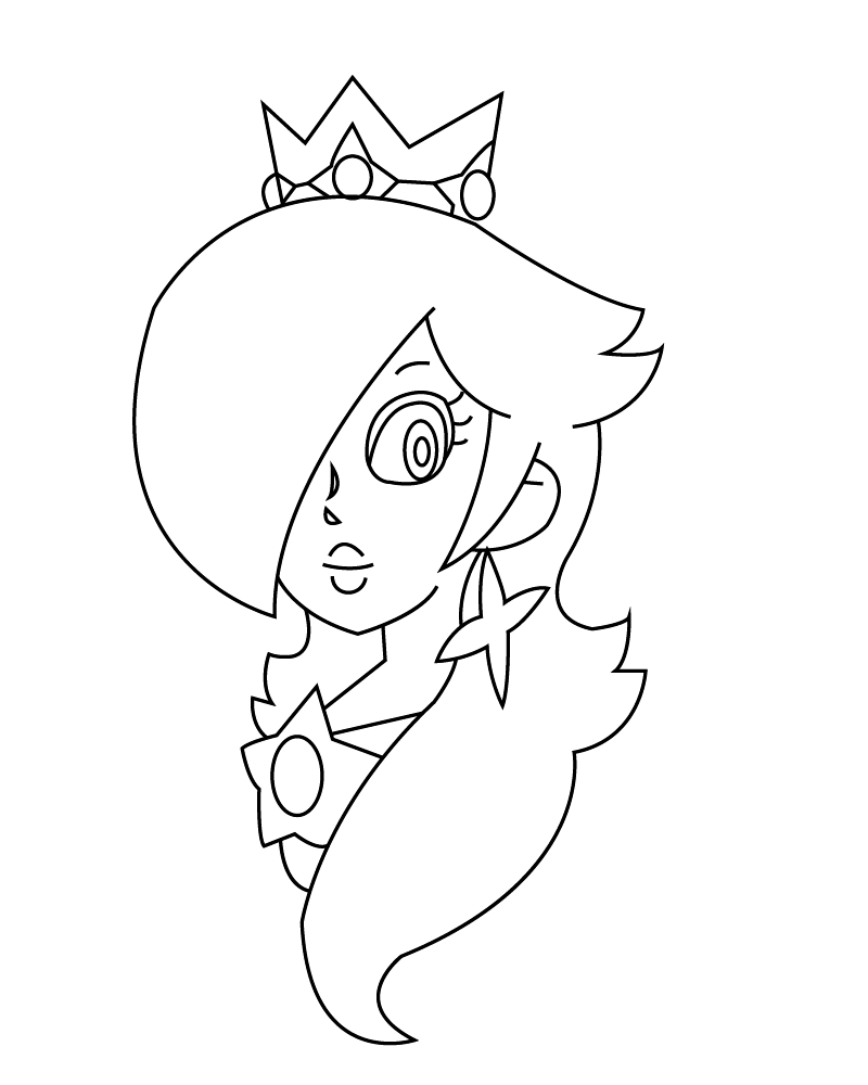 Rosalina de Mario Free Printable