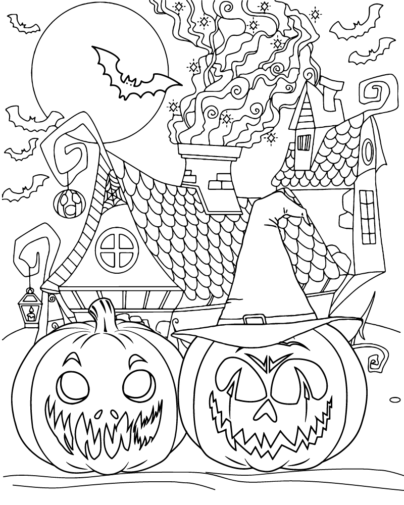 Scary Halloween Coloring Pages