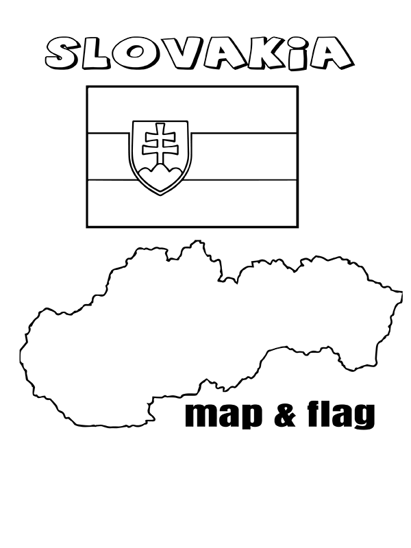 Slovakia Flag and Map