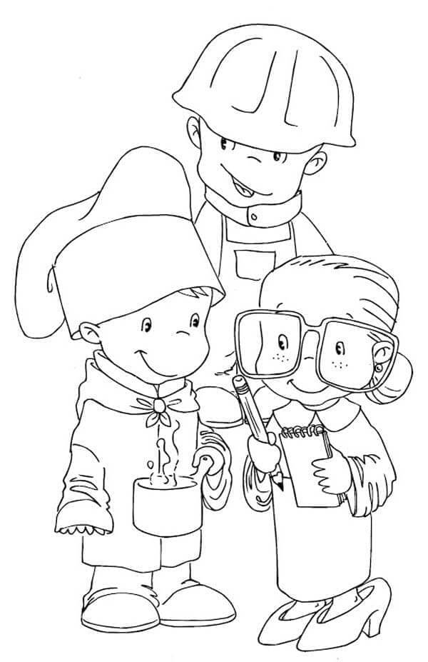 Social Worker Coloring Page