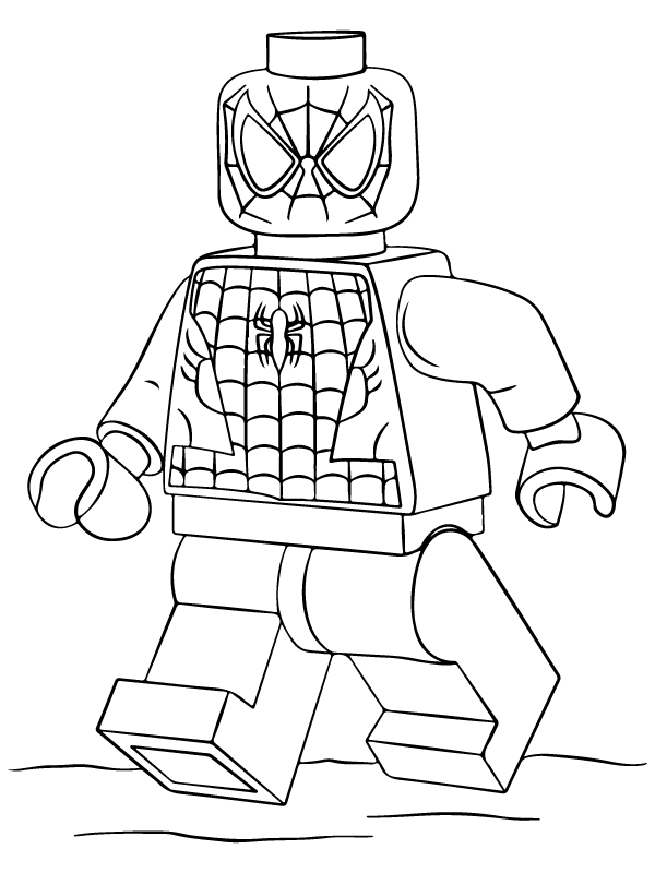 Spiderman Lego Avengers Coloring Page