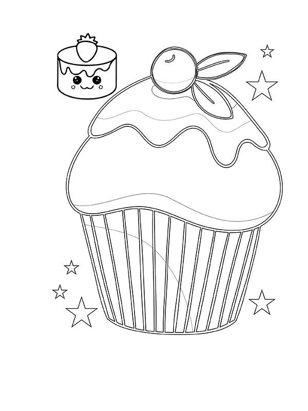 Starry Simple Cupcake