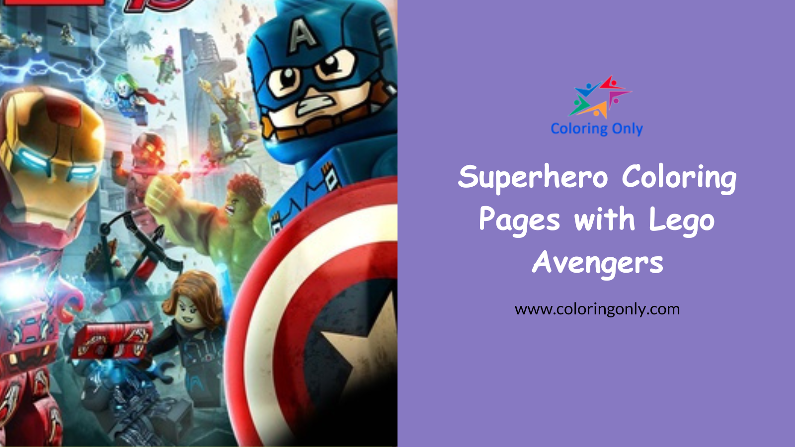 Superhero Coloring Pages with Lego Avengers