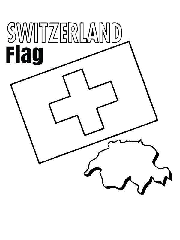 Switzerland Flag and Map